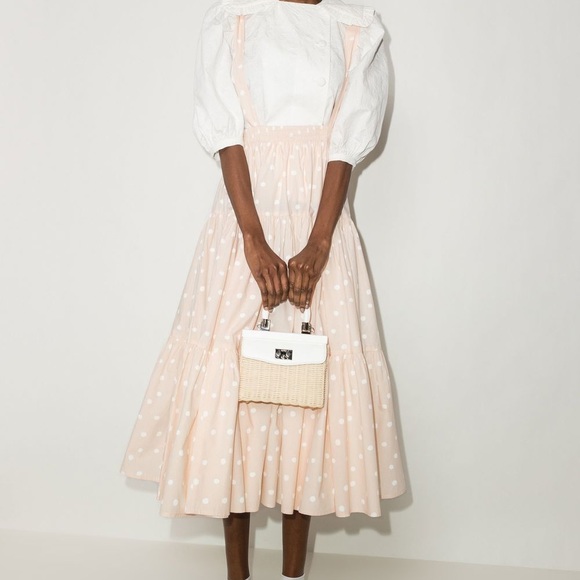 Batsheva polka dot midi pinafore dress NWT - Picture 4 of 5